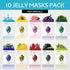Jelly Mask for Facials Peel-Off - 10 Set Pack Modeling Rubber Mask Multipack - Hydrating & Calming Jelly Face Mask Powder Variety Kit with Spatula & Scoop Bundle - Professional Skincare Spa