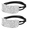 Sparkly Rhinestone Hair Accessories, 2 PCS Elastic Scrunchies, Ponytail Holder, Crystal Cuff Hair Band for Women