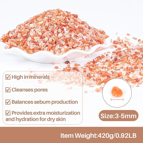 MAQIHAN Pink Salt - 14.5 Oz Pink Himalayan Bath Salt for Foot Soak and Body Care