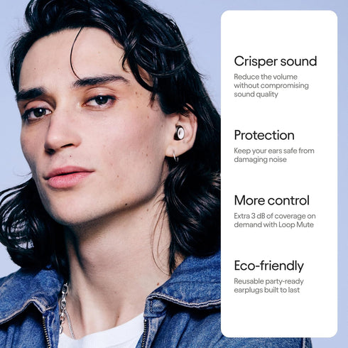 Loop Experience 2 Plus Ear Plugs, Stylish Certified Hearing Protection for Concerts, Festivals, Sports, 17dB Noise