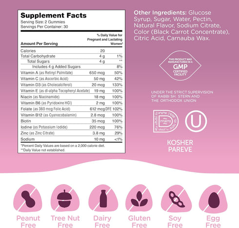 Zahler Chapter Six Prenatal Gummies, Grape Flavor, 60 Gummies