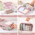 Large Clear Travel Pouch, TSA Approved Reusable Organizer with Zipper, Makeup Case, Pink