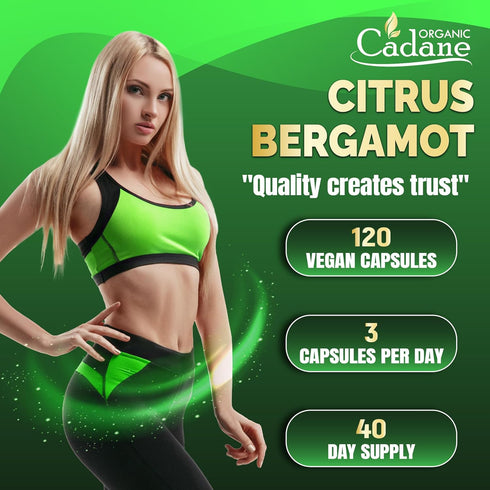 Immune 120 40-Day Cadane Citrus Bergamot Supplement | Heart & System | Vegan, Non-GMO Capsules Supply