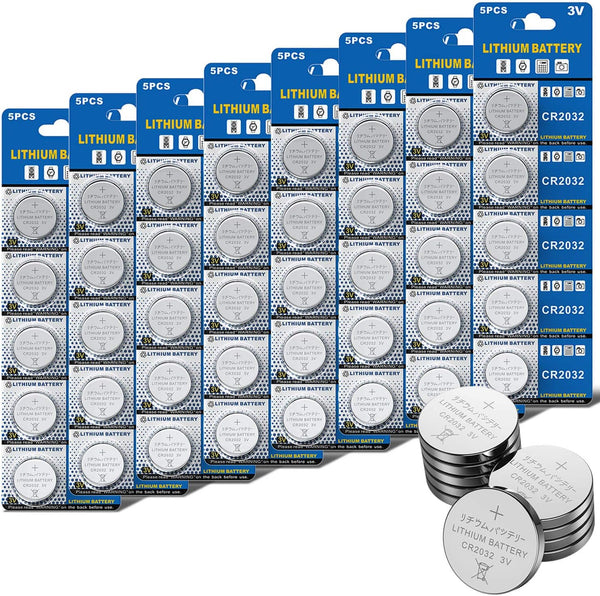 GutAlkaLi CR2032 Lithium 3V Battery, Electronic Coin Cell Button for Toys, 40 Pcs