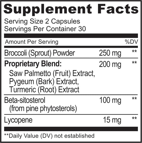 NATURELO Prostate & Urinary Health, 60 Vegetarian Capsules, Comprehensive Formula with Saw Palmetto, Pygeum, Tumeric