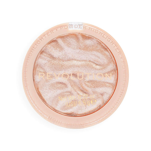 Revolution Reloaded Pressed Powder Highlighter, Intensely Pigmented for High Impact Dewy Finish, Dare to Divulge