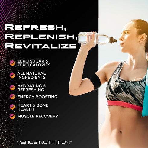 Pack 30 Electrolytes Hydration Sticks No Sugar - Zero Calorie Variety | Sugar Free Electrolytes for Keto & Vegan |