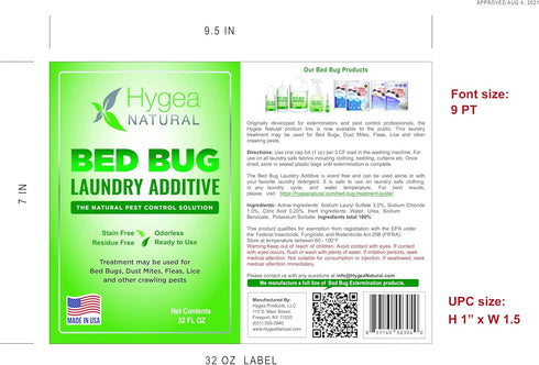 Lice and Bed Bug Laundry Additive - Non-Toxic, Odorless, Safe for Children and Pets - Made in USA (Laundry Additive)