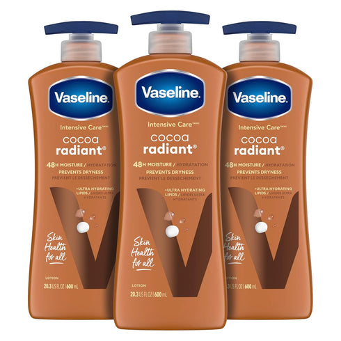 Vaseline Intensive Care Cocoa Radiant Body Lotion for Dry Skin, Ultra-Hydrating Lipids & Pure Cocoa Butter, 20.3 oz, 3