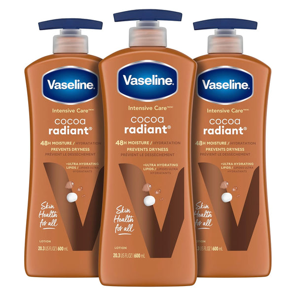 Vaseline Intensive Care Cocoa Radiant Body Lotion for Dry Skin, Ultra-Hydrating Lipids & Pure Cocoa Butter, 20.3 oz, 3
