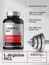Horbaach L-Arginine 4000mg | 120 Vegetarian Caplets | Maximum Strength Nitric Oxide Precursor, Gluten Free Supplement
