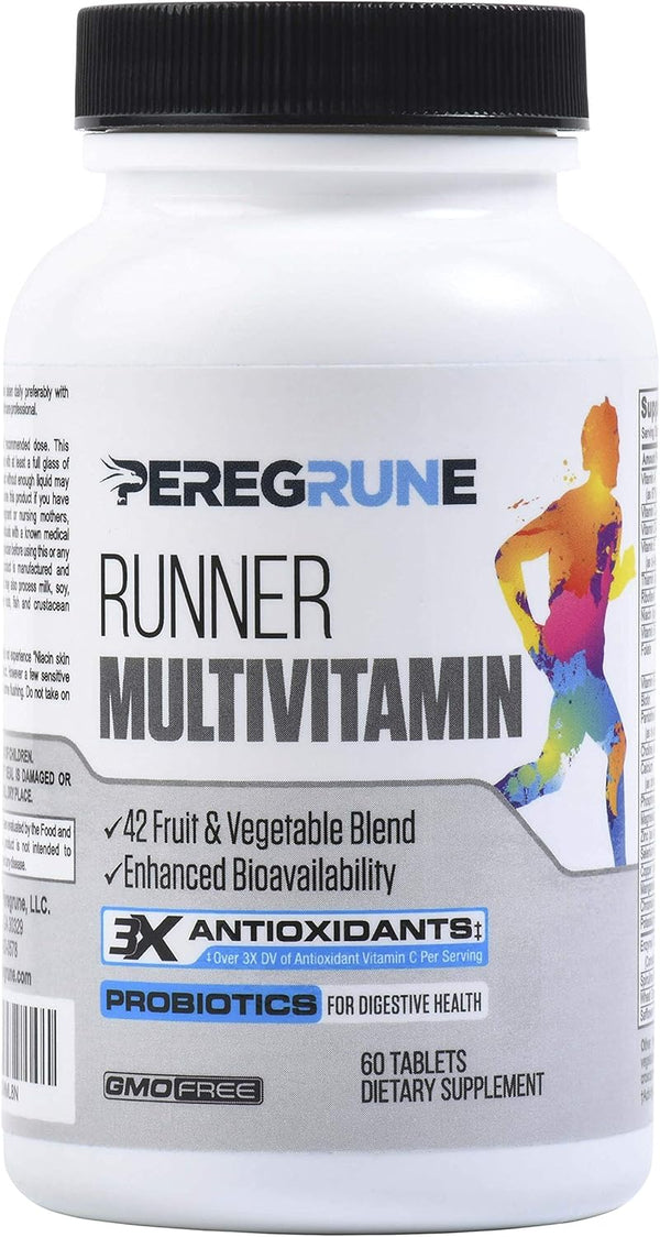 Runner Multivitamin – Engineered Vitamin with Antioxidants for Health/Running Recovery – Complete B Complex for