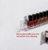 Nail Polish Rack Wall Mounted Shelf, 4 Pack Clear Acrylic Holder Organizer with Removable Anti-slip Inserts, 4 Tiers