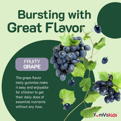 Iron Supplement for Kids - 5 mg Gummies with Vitamin C, Grape Flavor, Vegan, Kosher, Non-GMO - 60 Count
