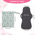 PHOGARY 7 Pack Set 1 33cm Reusable Menstrual Pads Large Sanitary Pads for Heavy Flow with Wet Bag, Washable Overnight