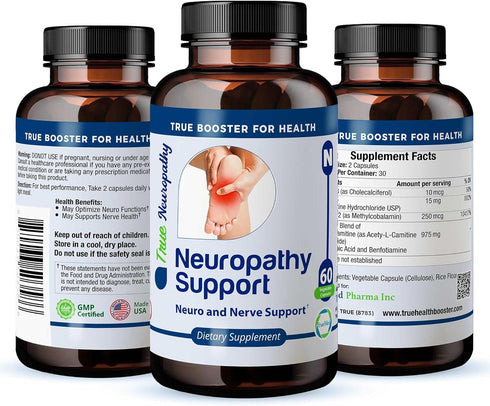High-Potency Neuropathy Support Supplement with Acetyl-L-Carnitine, 60 Vegetable Capsules