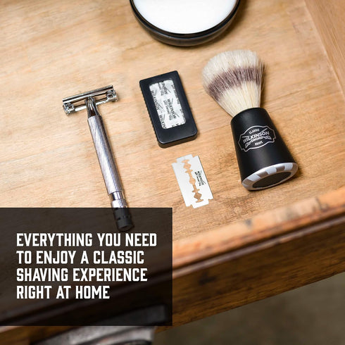 Wilkinson Sword Double Edge Razor for Men - Includes 5 Double Edge Razor Blades Refills