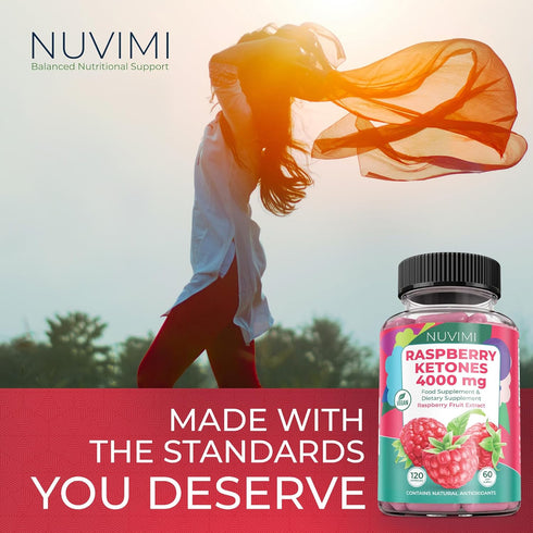 Raspberry Ketones 4000 mg Dietary Supplement 120 Vegan Capsules | Supports Healthy Keto Diet for Men & Women