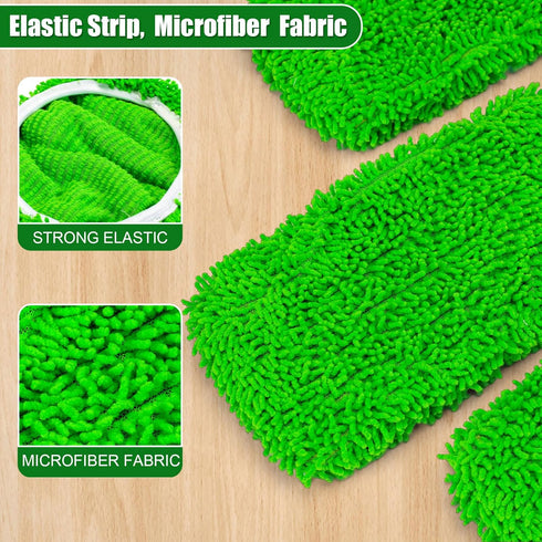 Vickorpen 5PCS Mop Pads for Swiffer Sweeper Reusable Microfiber Dry Wet Replacement Mop Pad Refills Sweeping Mopping