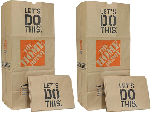 Home Depot 30 (30 Heavy Duty Brown Paper Gallon Lawn and Refuse Bags for Home and Garden Lawn Bags)