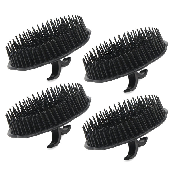 Segbeauty Men's Shampoo Brush, 4pcs Scalp Massage Brushes, Plastic Growth Beard Brush & Round Palm Brush