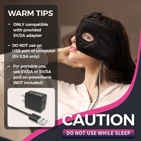 Moist Heat Sinus Pressure Relief Mask with 3 Heat Settings, Extra Large Heating Pad for Relief