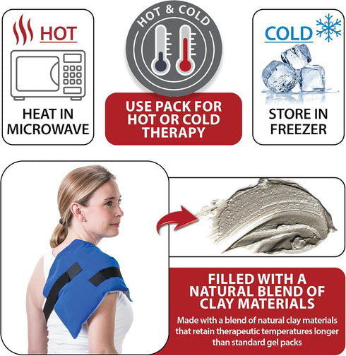 Pack 6" 10", 2 Pack Core Products Soft Comfort CorPak, No Frost Hot and Cold Therapy - x Made in The USA