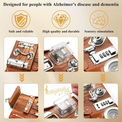 SHFGYG Dementia Activities for Seniors,Fidget Busy Board for Adults with Dementia,Engaging Alzheimers Activities