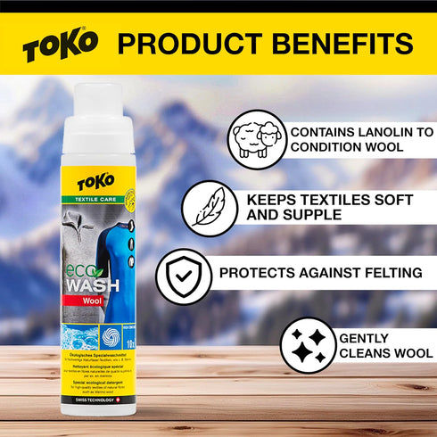 TOKO ECO Wool Wash, 250ml Detergent for Wool and Merino Clothing