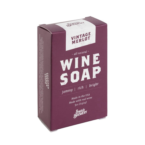Vintage Merlot WINE SOAP | Great Gift for Women, Birthdays, and All Wine Lovers | All Natural + Made in USA