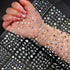 90 Sheets Silver Nail Art Stickers, Holographic Laser 3D Self Adhesive Designs for Nail Decoration with Tweezer