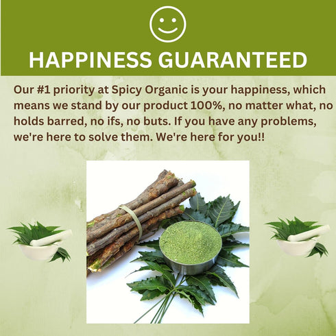 Neem Powder, 4 oz - Certified USDA Organic, Non-GMO, Fresh Dried Neem Leaves for Healthy Hair and Skin