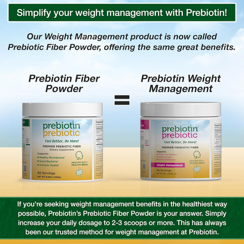 Prebiotin Prebiotic Fiber Supplement Powder, 8.68 oz, Supports Digestive Health & Weight Management, Gluten-Free