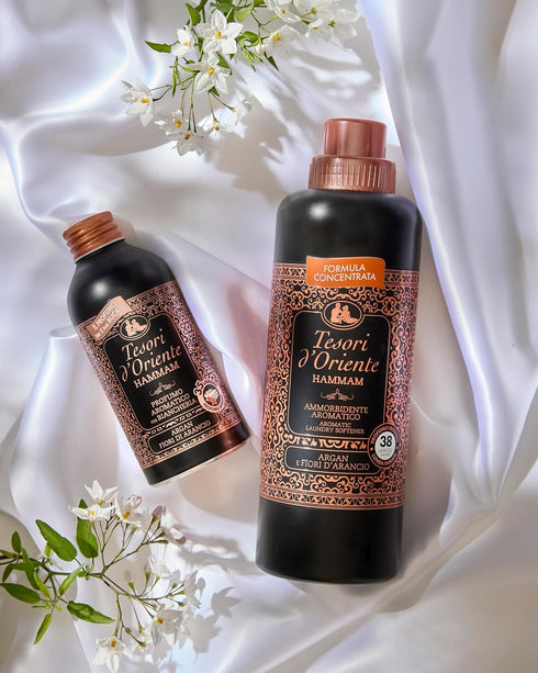Tesori d'Oriente Hammam Laundry Softener, Argan and Orange Blossoms, 760 ml (25.7 fl oz), 38 Washes