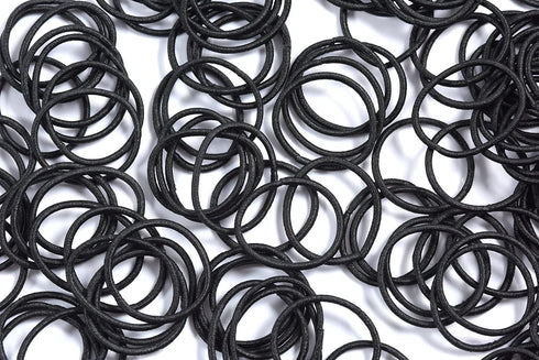 Youxuan Small Hair Elastics, Soft Comfy Rubber Bands, 100 PCS Hair Ties, Black for Girls