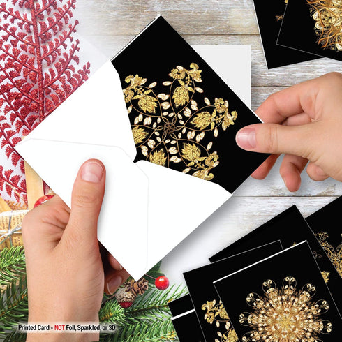 The Best Card Company - 10 Blank Note Cards Assortment (4 x 5.12 Inch) - Zen Patterns and Symbols, Bulk Boxed Set