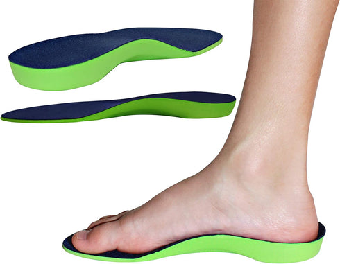 Neon Fix Sport Premium Orthotic Insole, Lightweight & Soft, Active Children with Flat Feet, Arch Support (18 CM, US