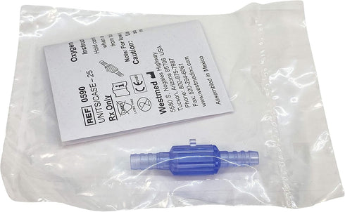 Westmed #0590 Swivel Oxygen Tubing Connectors - Pack of 5, Package may vary
