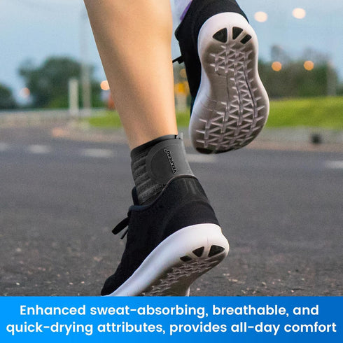 Velpeau Foot & Ankle Support Brace Compression Sleeve with Adjustable Strap, Elastic Wrap for Plantar Fasciitis