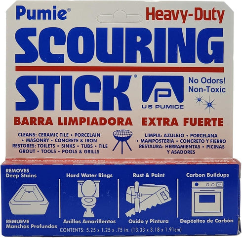 PUMIE Pumice Scouring Stick, Extra Strong Heavy Duty Cleaning Stone for Tough Bathroom & Kitchen Stains, Pack of 1