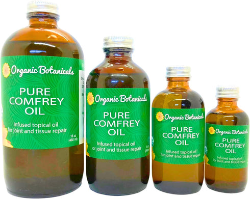 Organic Botanicals (2 oz) Pure Organic Comfrey Leaf Infused Oil - Skin Care for Joints, Back, Muscles, Fractures