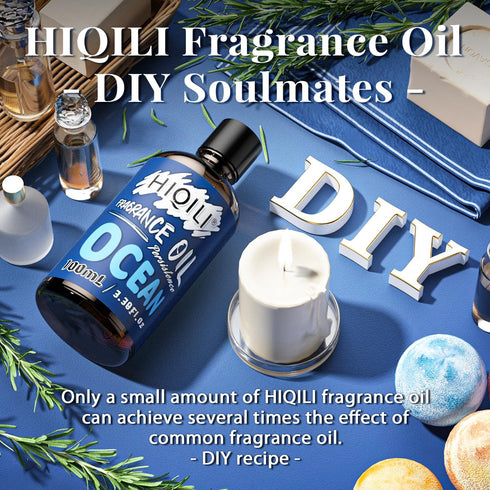 HIQILI Ocean Fragrance Oil 100ml for Diffuser Car Freshies, Clean Fresh Scent for Candle Making Soap Laundry 3.38 Fl Oz