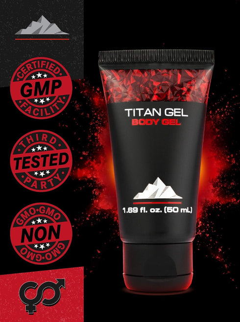 Titan Gel for Man Original Gold Body Gel for Male Enhacement And Enlargement Awakening Muscles with Tantric Massage
