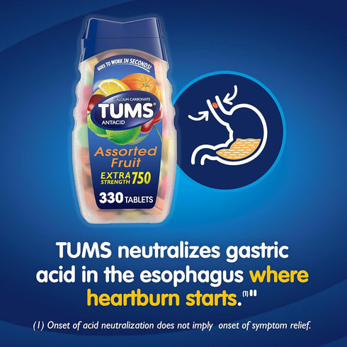 TUMS Tablets, 8 Count, Pack of 3