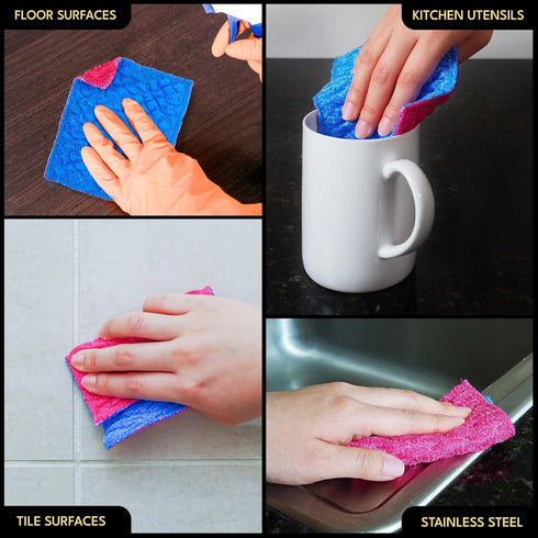 Durable Dish Cloth for Washing Dishes, Reusable Scouring Pad, Non-Scratch Cleaning for Dishes, Pack of 3