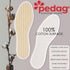 Pedag Summer Terry Cotton Sockless Insoles - Handmade in Germany, Absorbs Sweat, Washable, US Men 10/EU 43, White, 1