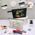 10 Pieces Cotton Canvas Makeup Bag, Multi-Purpose Black Zipper Travel Toiletry Pouch (M, MN-WB07)