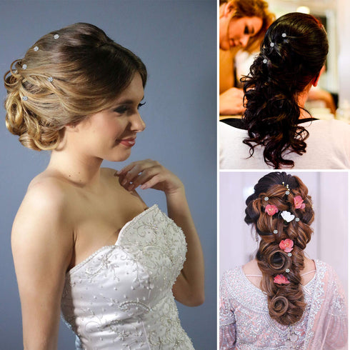 WILLBOND 60 Pieces Rhinestone Crystal Twisters Set, Spiral Hair Pin Coil for Wedding and Party