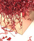 PAPER FAIR 1 LB Valentine's Day Crinkle Cut Paper with Rose Gold Heart Confetti, Metallic Red Paper Shred Filler