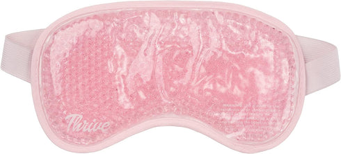 Thrive Hot & Cold Gel Bead Sleep Mask - Large Blush with Adjustable Strap, Migraine Relief & Puffiness Control